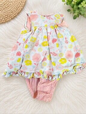Child of Mine Floral Romper Dress | Size 24 Months | Baby Girl Spring & Summer